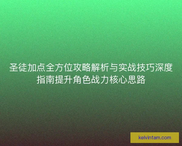 圣徒加点全方位攻略解析与实战技巧深度指南提升角色战力核心思路
