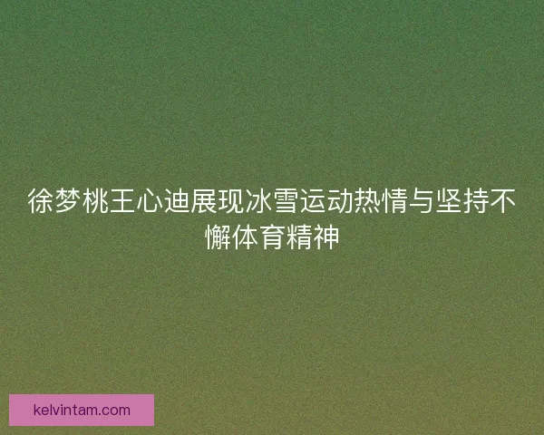 徐梦桃王心迪展现冰雪运动热情与坚持不懈体育精神 徐梦桃王心迪展现冰雪运动热情与坚持不懈体育精神